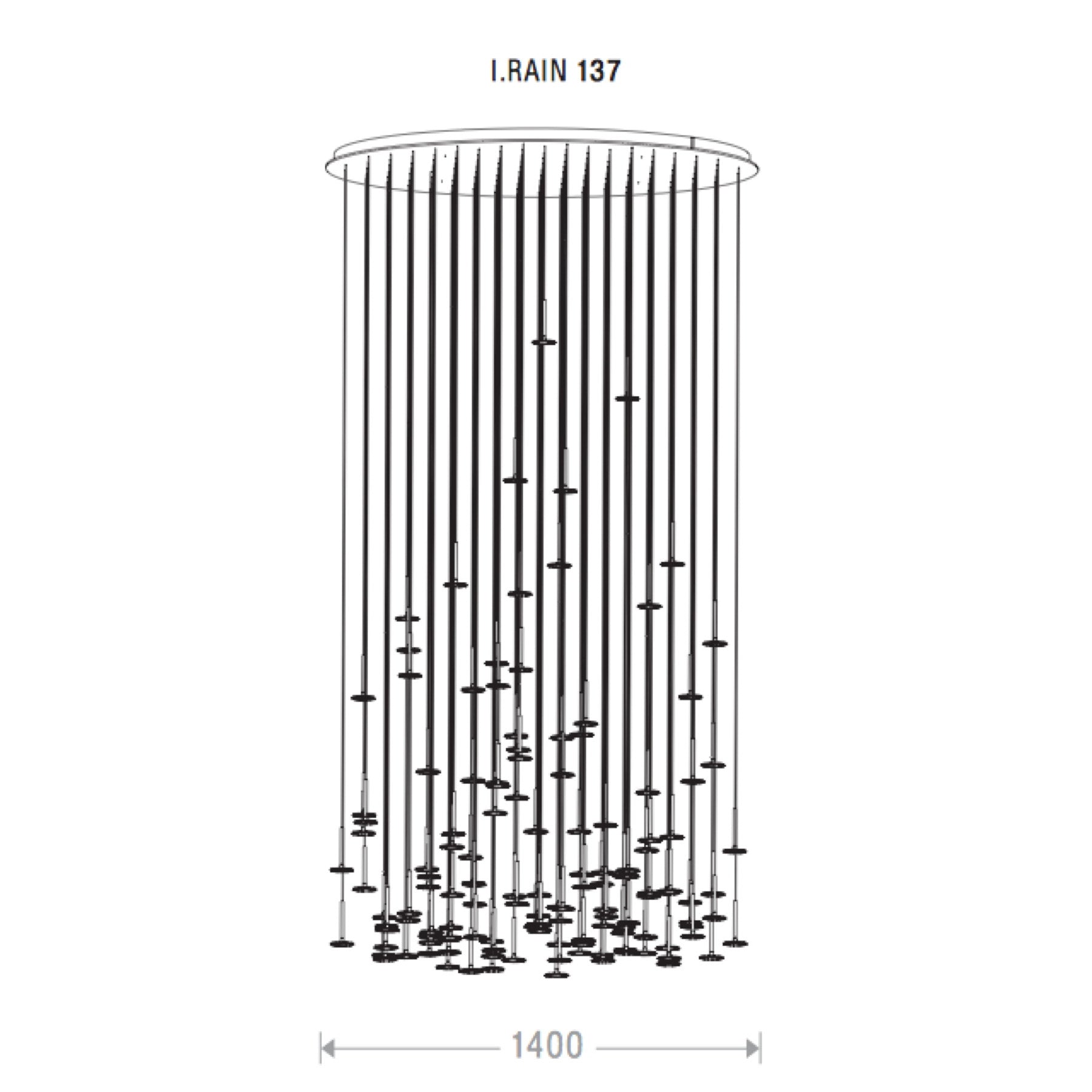 TR80044 Rain style chandelier