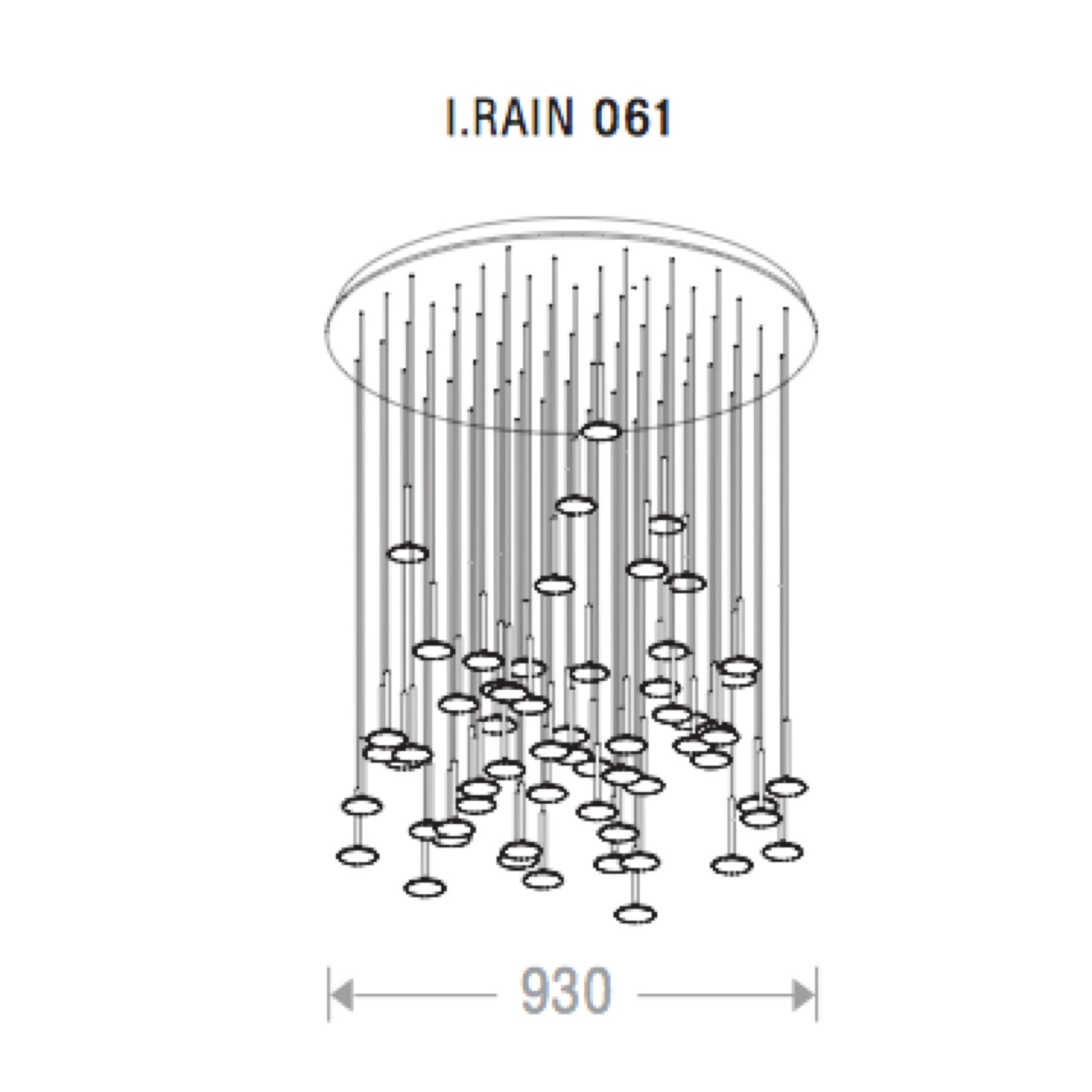 TR80044 Rain style chandelier