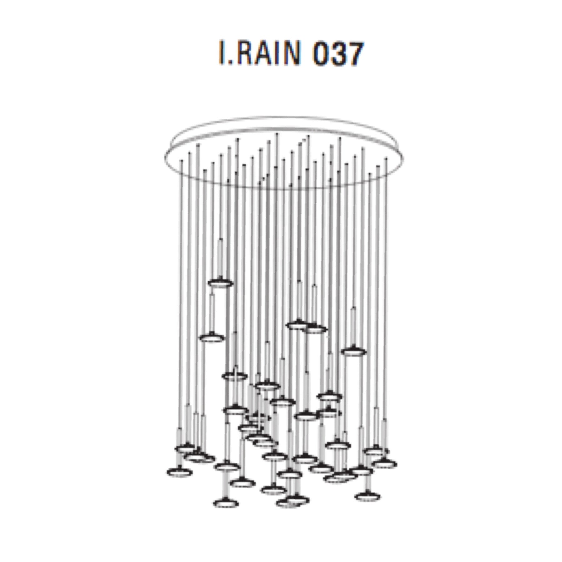 TR80044 Rain style chandelier