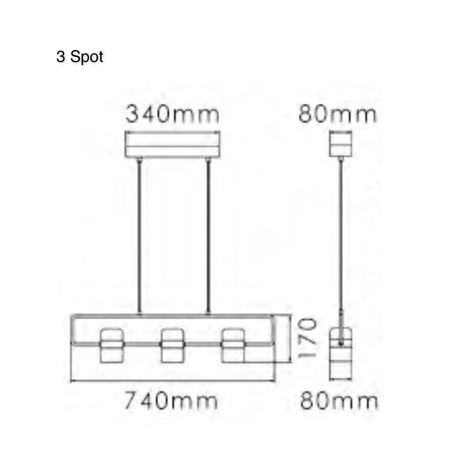 TR80064P LING Linear Suspension Style Lamp