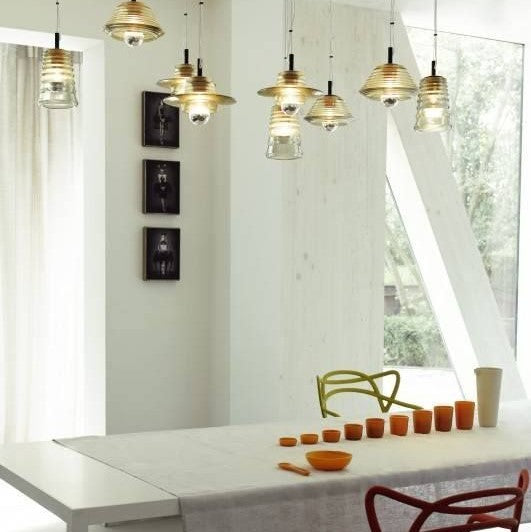 TR80134  Pressed Glass Style Pendant Lamps