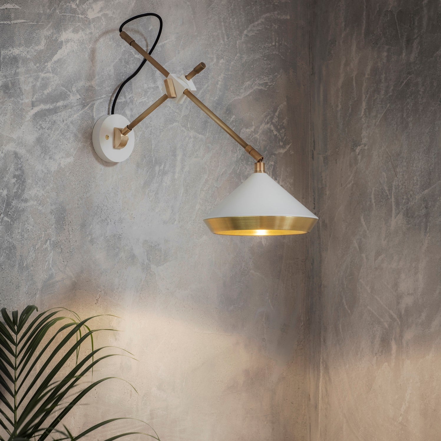 TR80155W Bert Frank Shear Style Wall Lamps