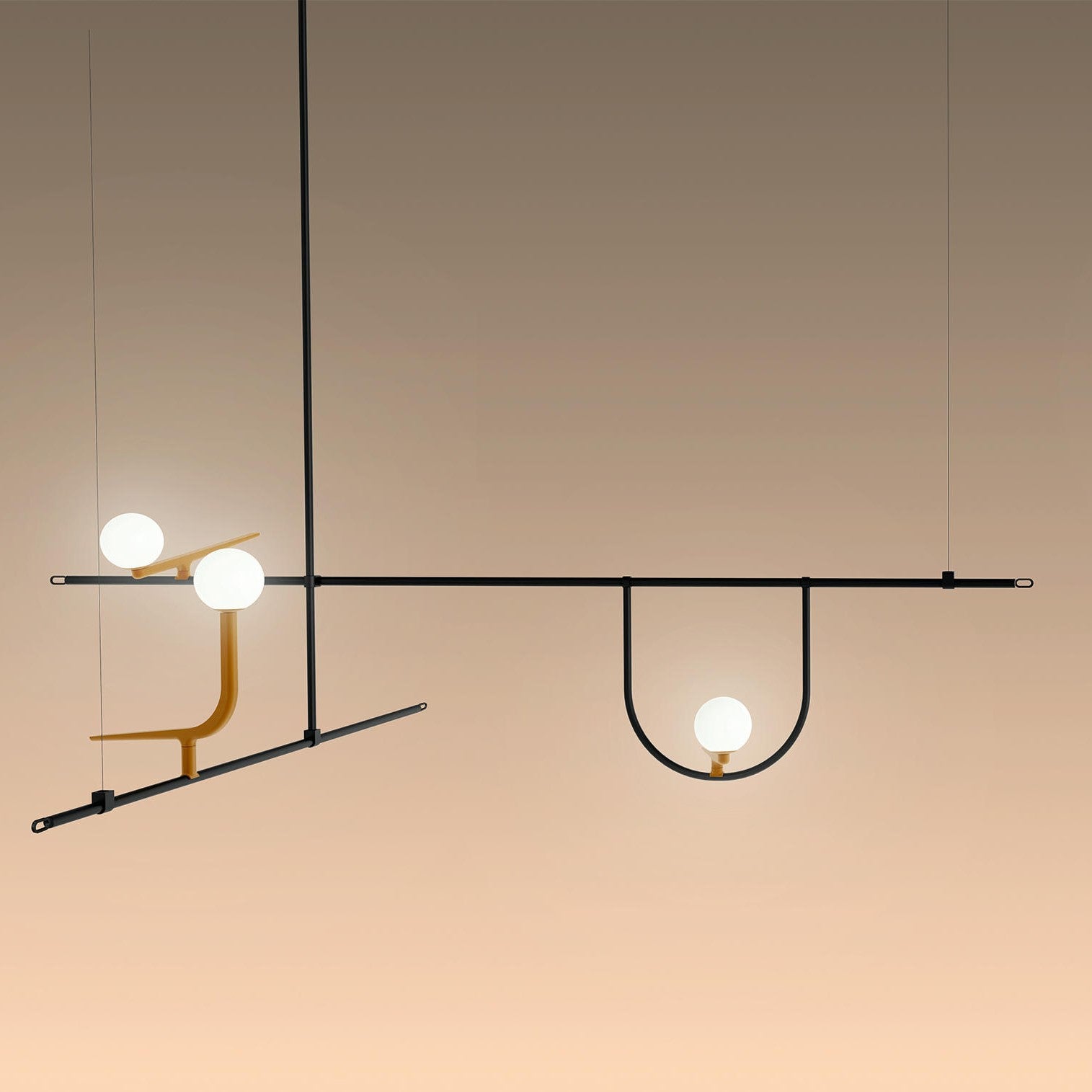 TR80177P Artemide Yanzi Style Linear Suspension Lamp
