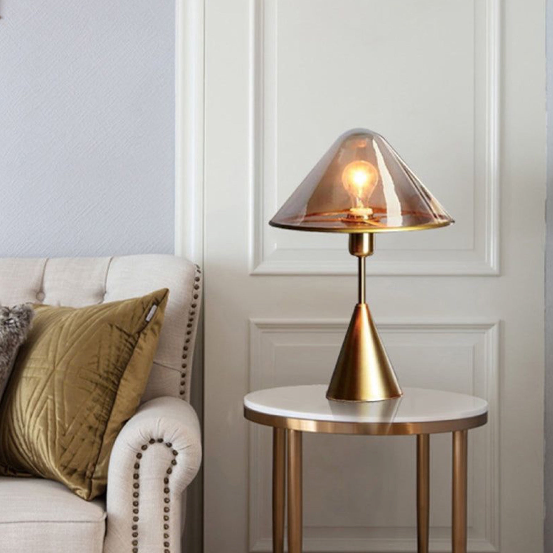 TR80253 Nordic Pyramid Cone Table Lamp