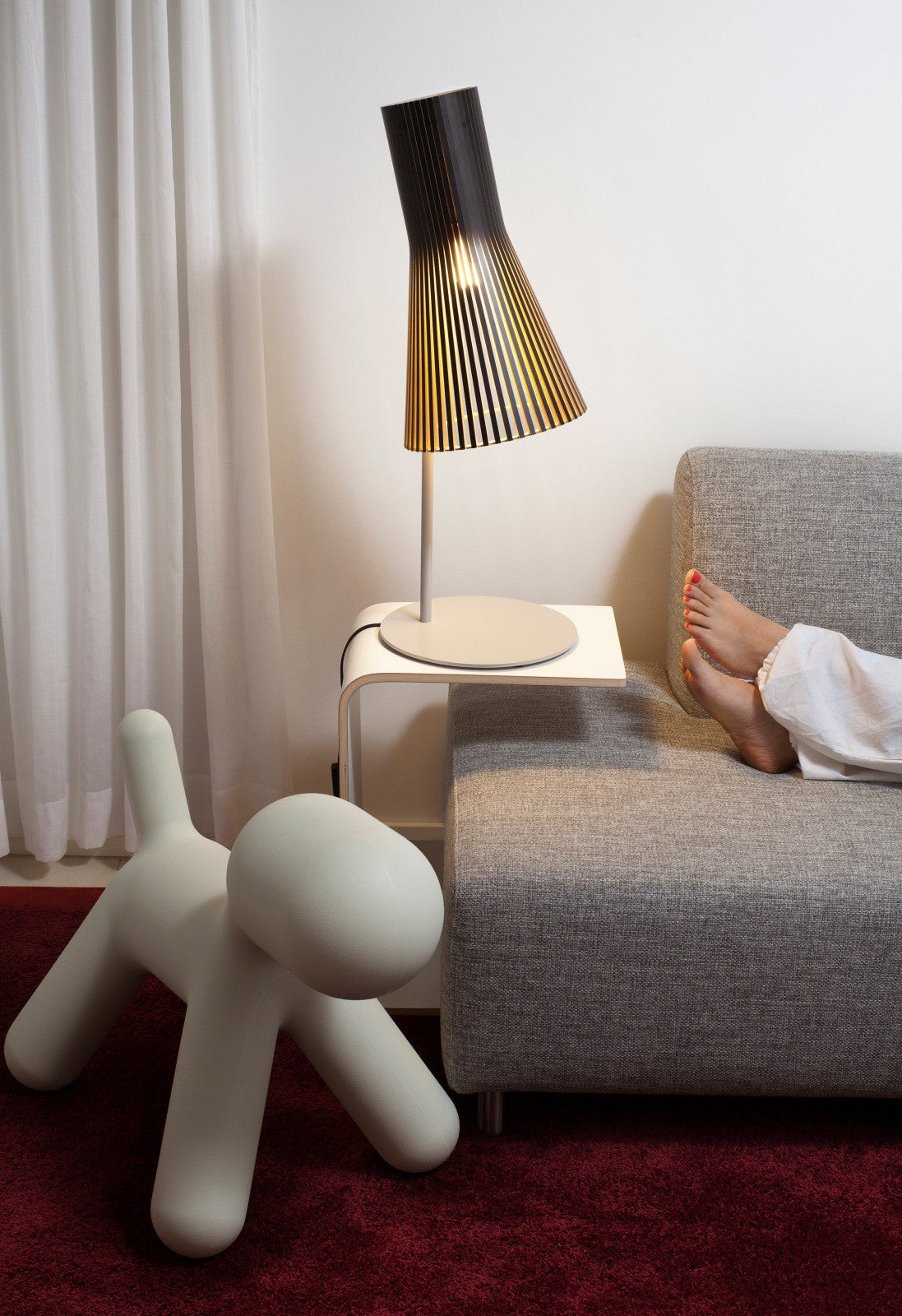 TR81003 Wooden Scandinavian Oyster Table Lamp