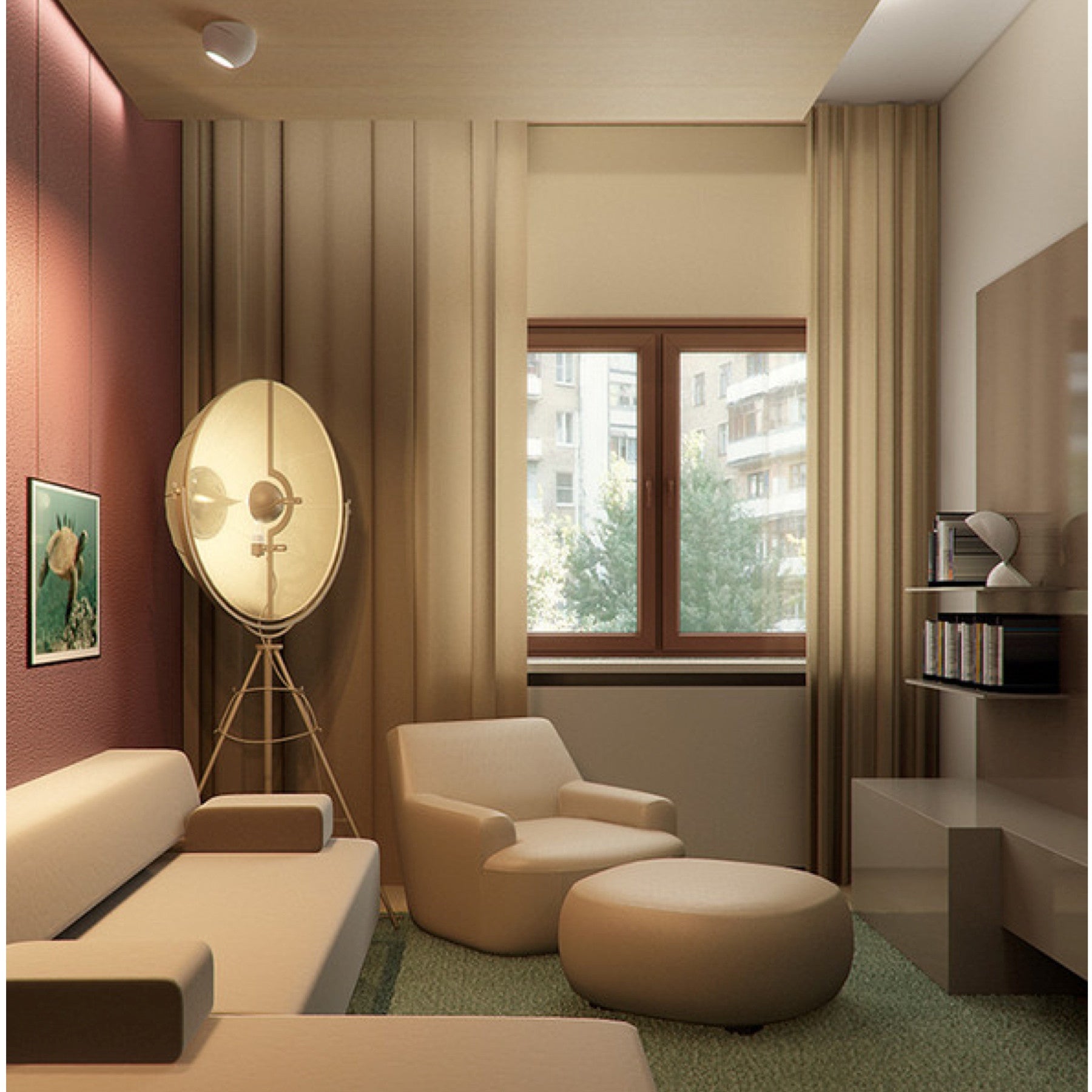 TR82007 Mariano Fortuny Style Floor Lamp