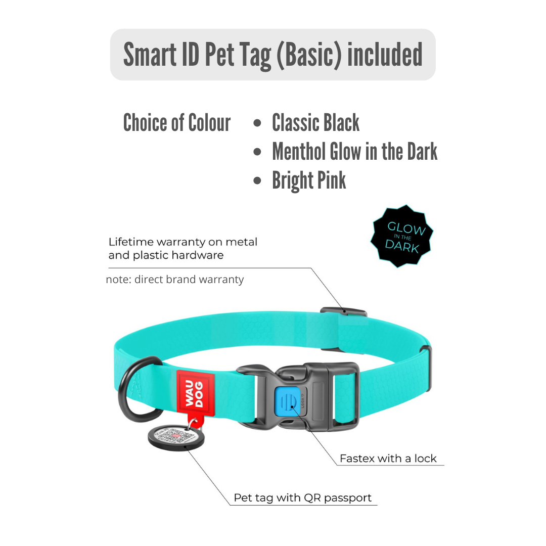 WAUDOG Waterproof Collar | Glow in the Dark