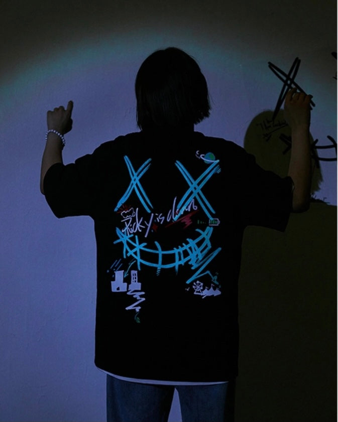 Rickyisclown Graffiti Glow in the dark Tee (Black)