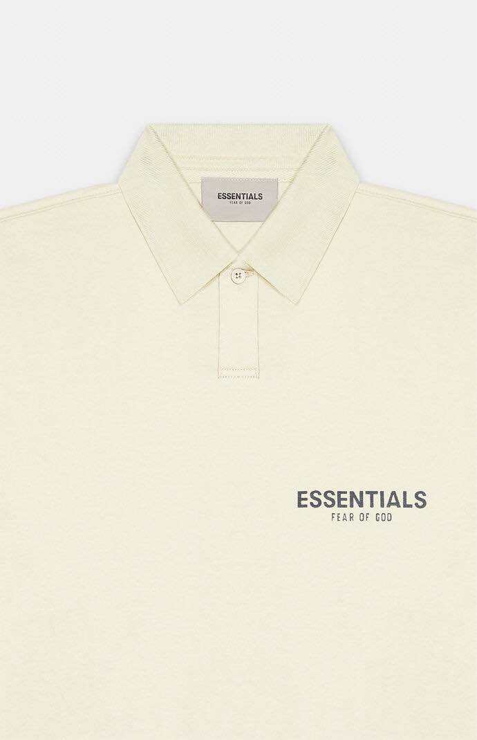 FOG Essentials Reflective Logo Polo Tee Cream