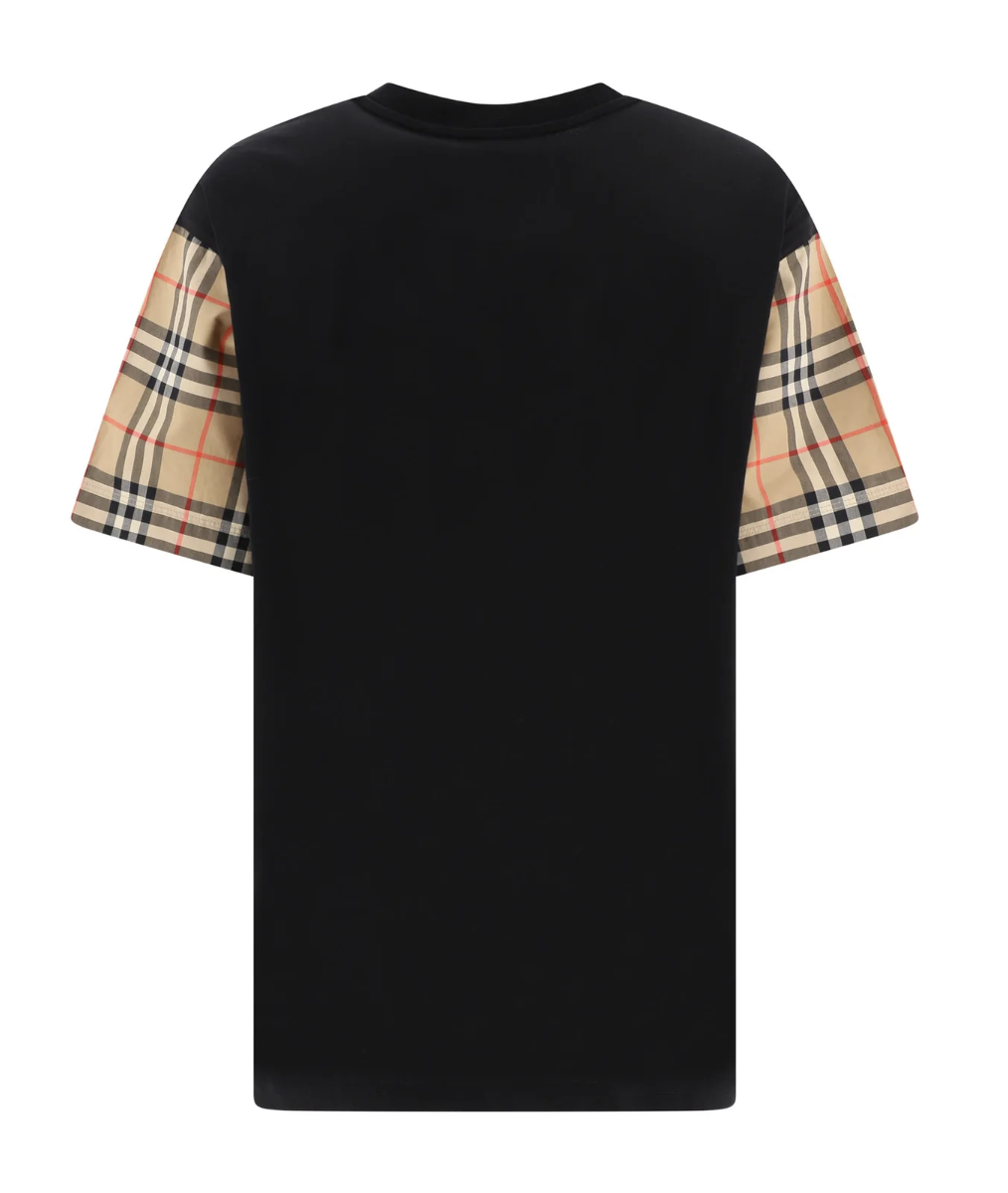 Burberry Vintage Check Sleeve Tee Black