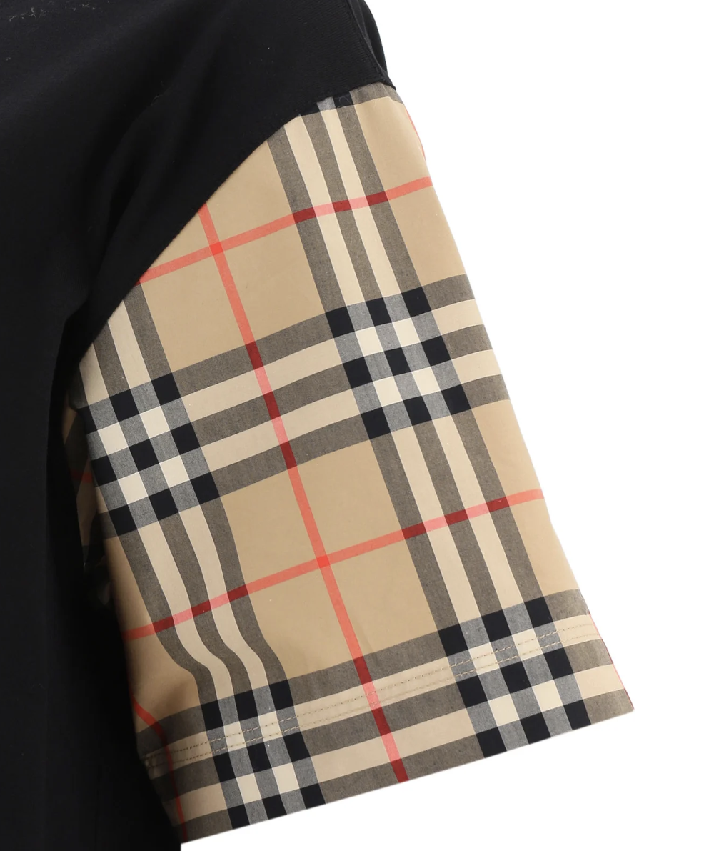 Burberry Vintage Check Sleeve Tee Black