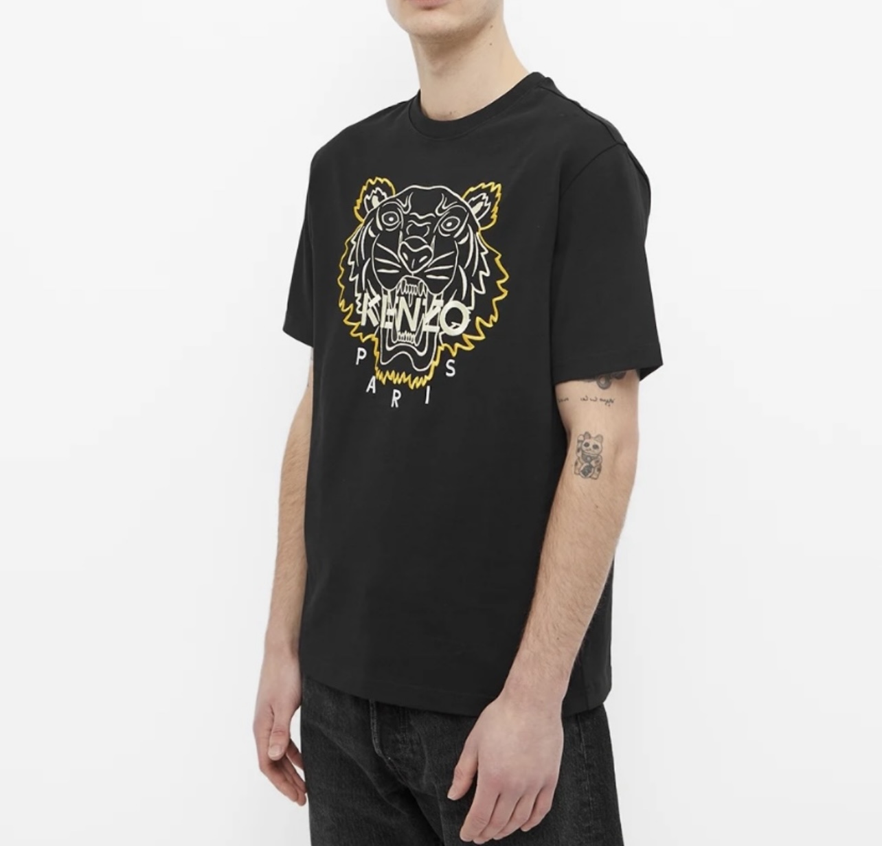 Kenzo Yellow Embroidered Tiger Tee