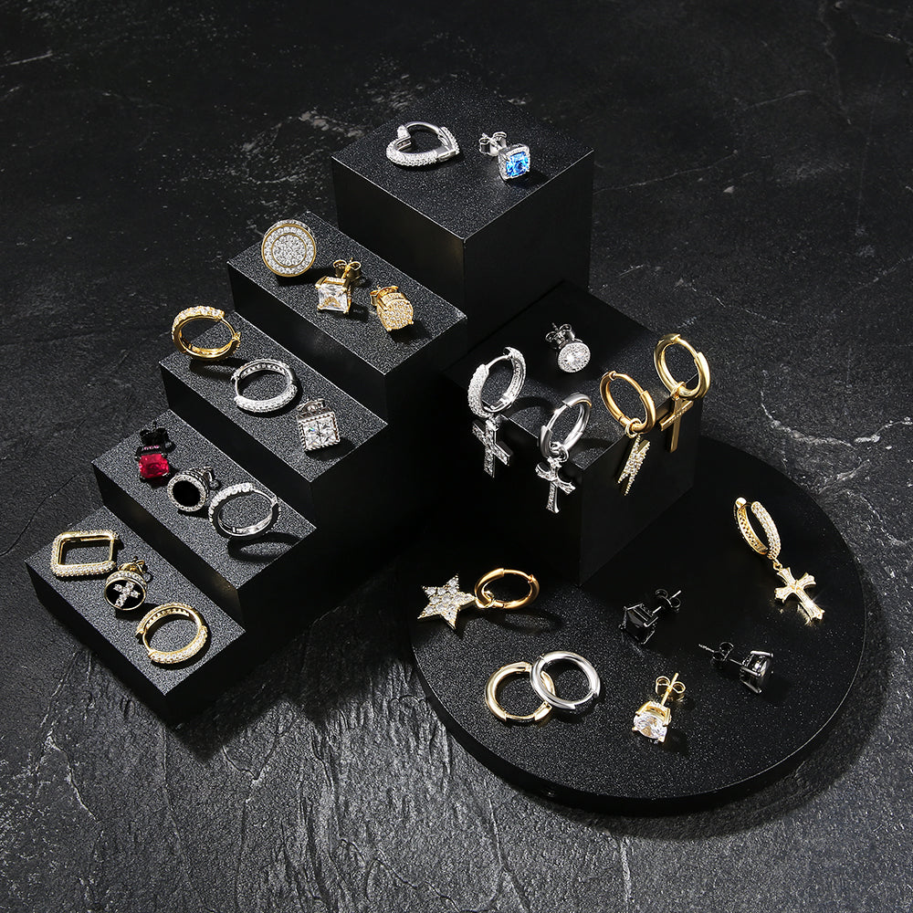 メンズ ピアス 片耳 ３点セット シルバー925 KRKC