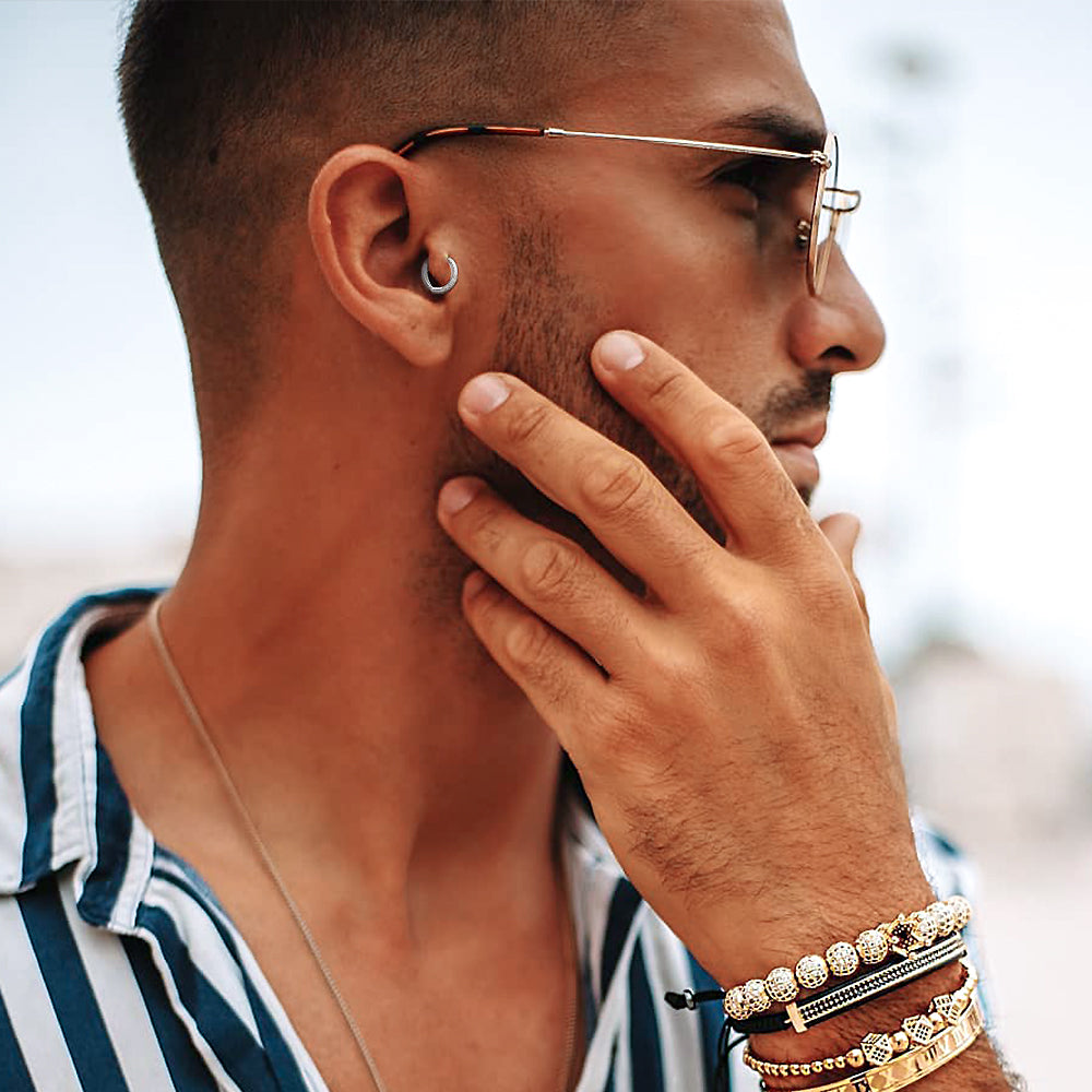 15mmシルバー925フルドリル両耳ピアス - jpkrkc&co