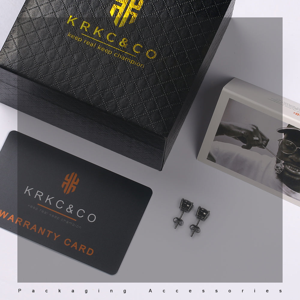 6ｍｍ ブラックゴールドシルバー925スクエアピアス - jpkrkc&co