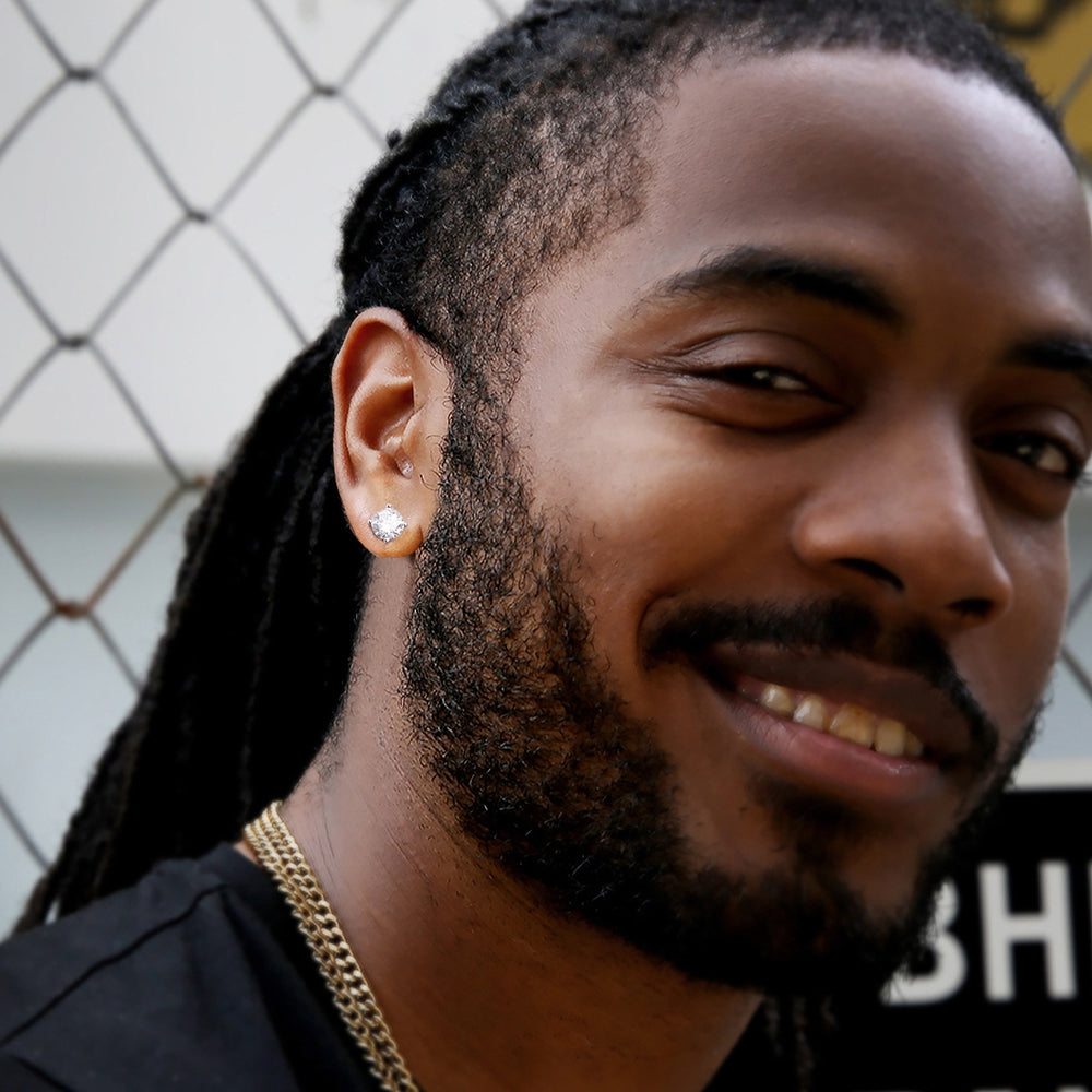 一粒 モアサナイト スタッド ピアス 0.6/0.8/1.0カラット KRKC