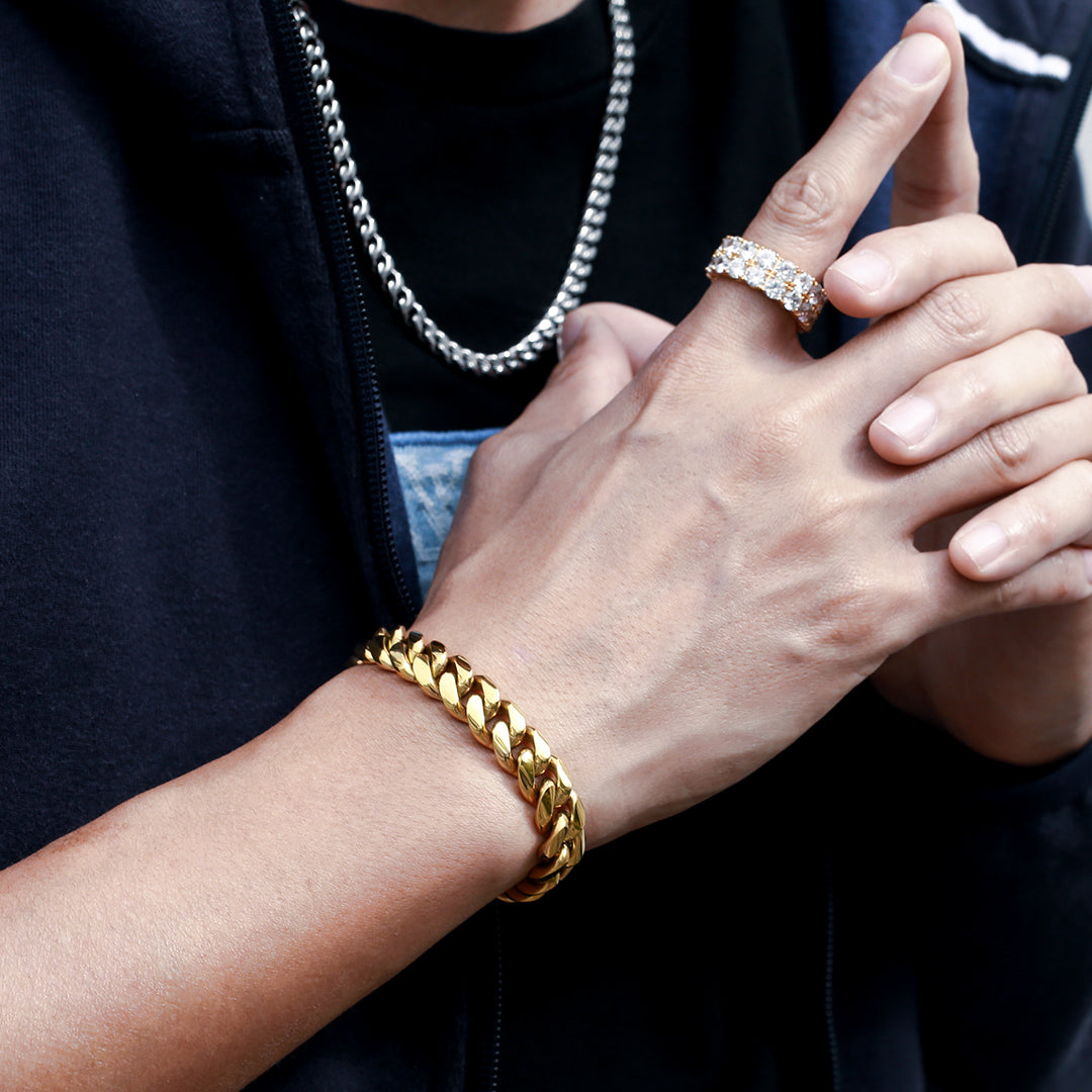 【超おトク！】8mm/10mm/12mm喜平 ブレスレット メンズ KRKC