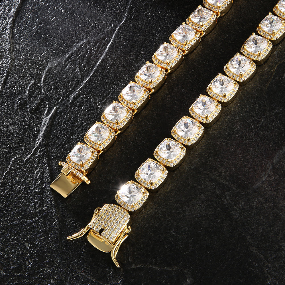 10mm CZダイヤ テニス ブレスレット 14金/ホワイトゴールド KRKC