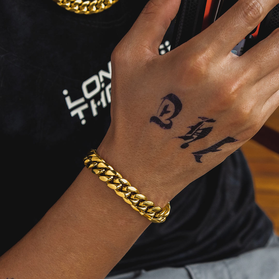 18金 喜平 ブレスレット メンズ 12mm 18cm-23cm KRKC