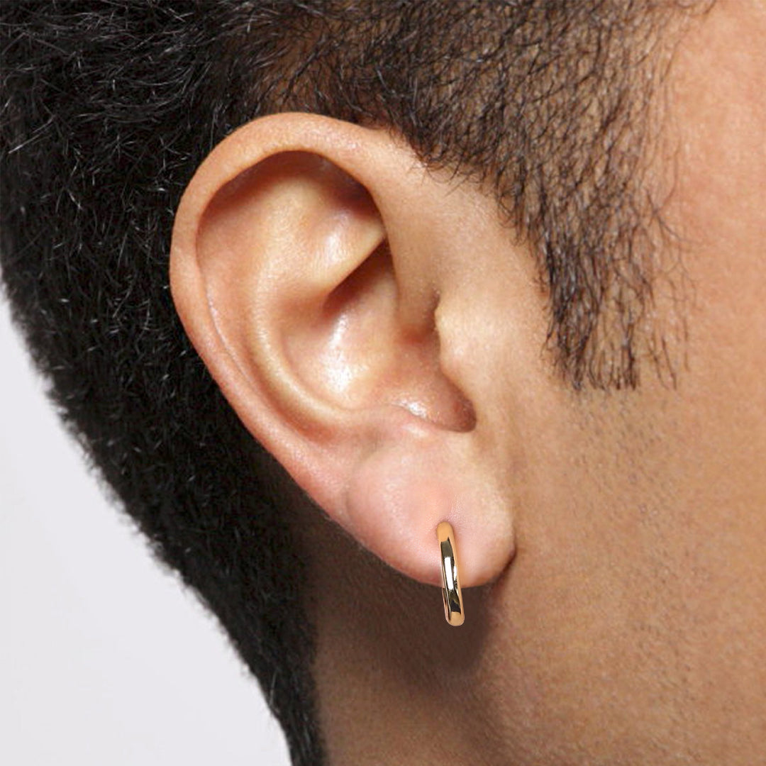 シルバー925ゴールド両耳リングピアス15mm - jpkrkc&co