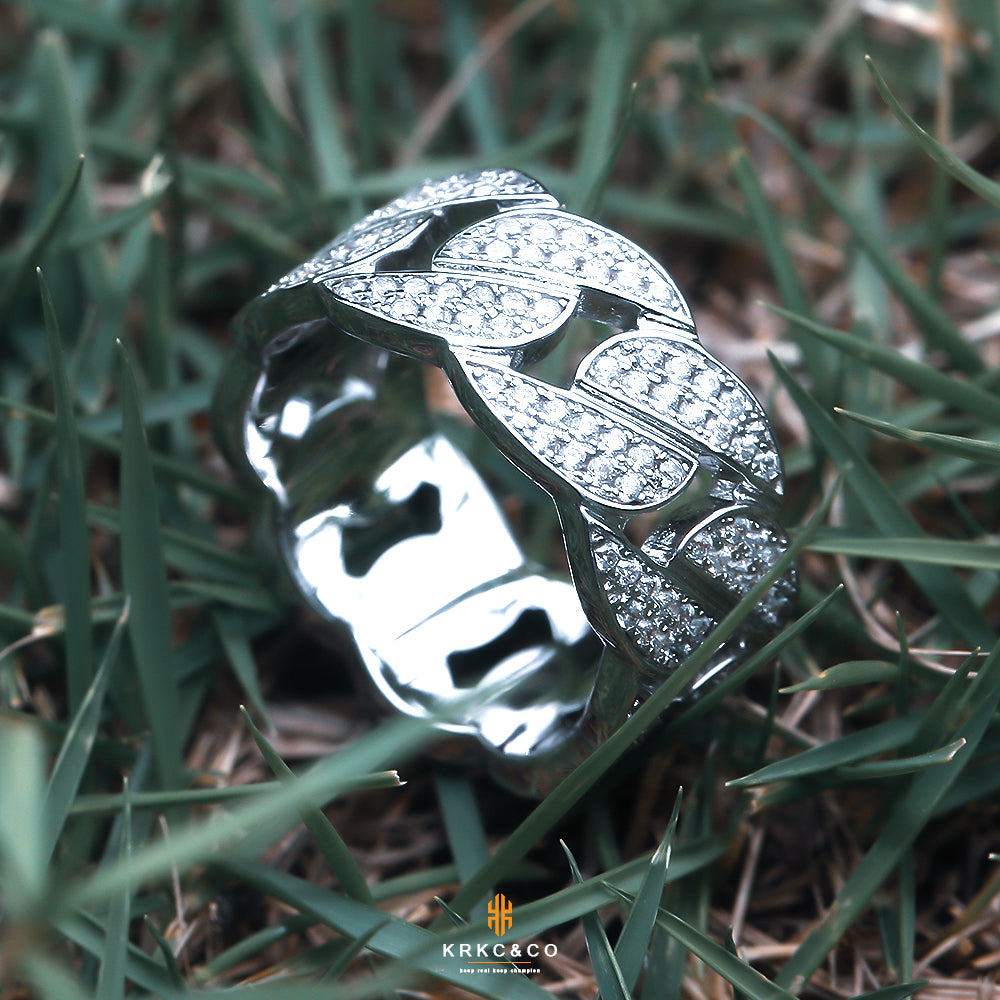 プラチナキューバンリングダイヤモンドホワイトＣＺ - jpkrkc&co