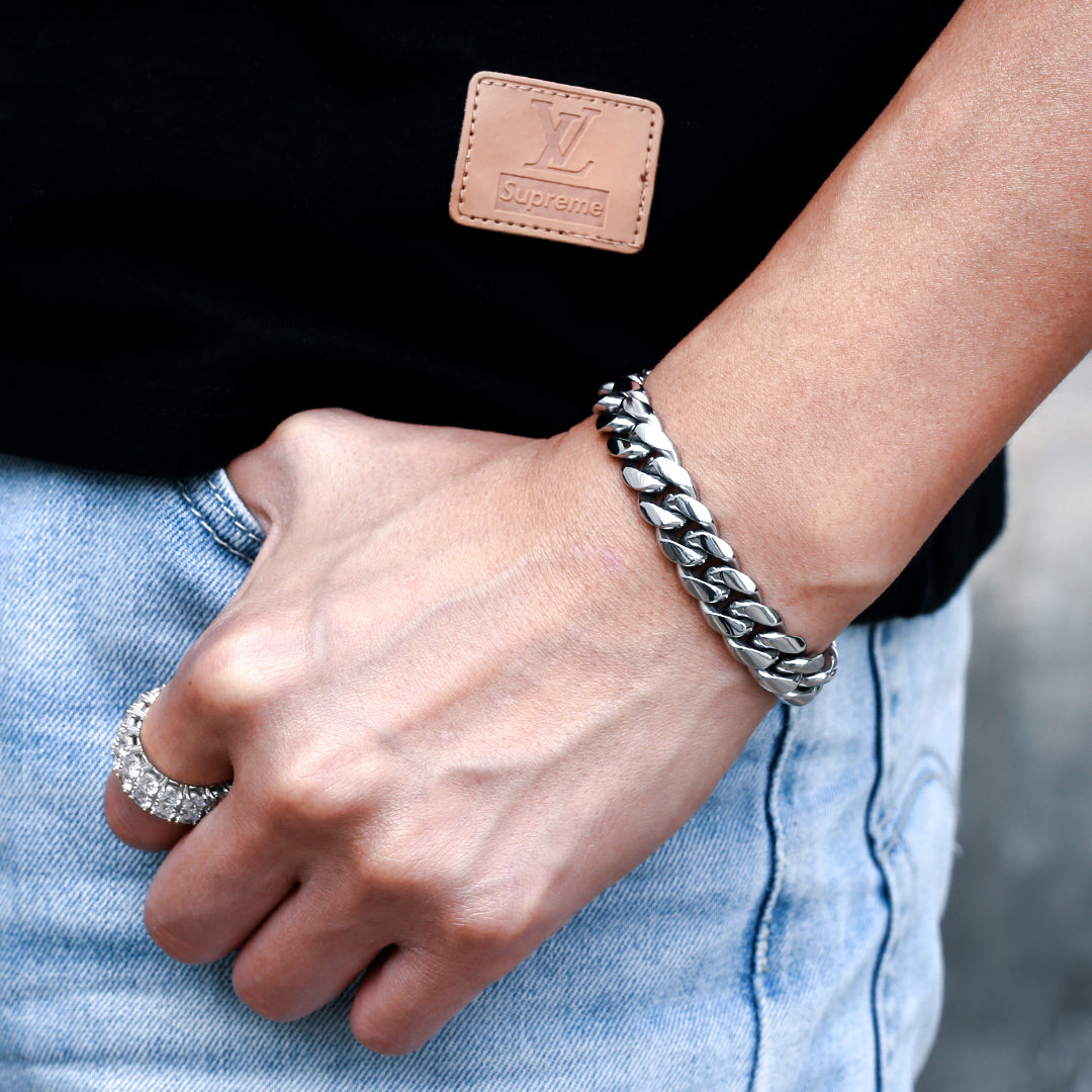 【超おトク！】8mm/10mm/12mm喜平 ブレスレット メンズ KRKC