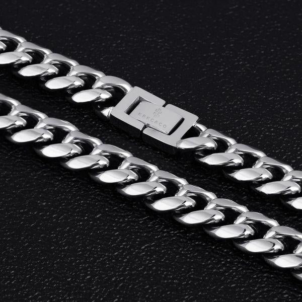 ホワイトゴールド 喜平 ブレスレット メンズ 10mm 18cm-22cm KRKC