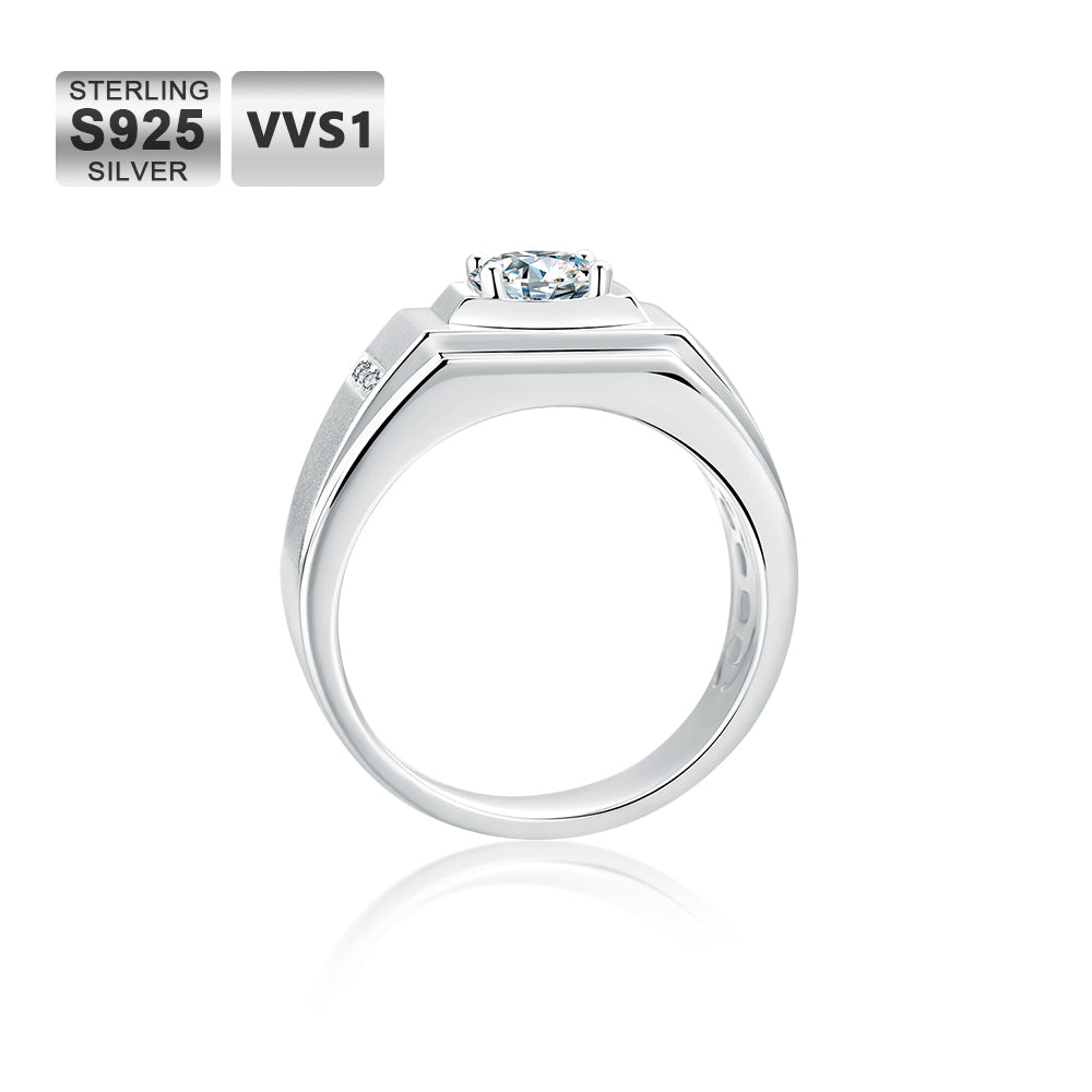 1カラット VVS1 モアサナイト リング メンズ KRKC