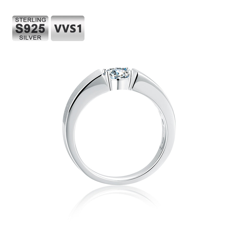 1カラット VVS1 モアサナイト リング メンズ KRKC