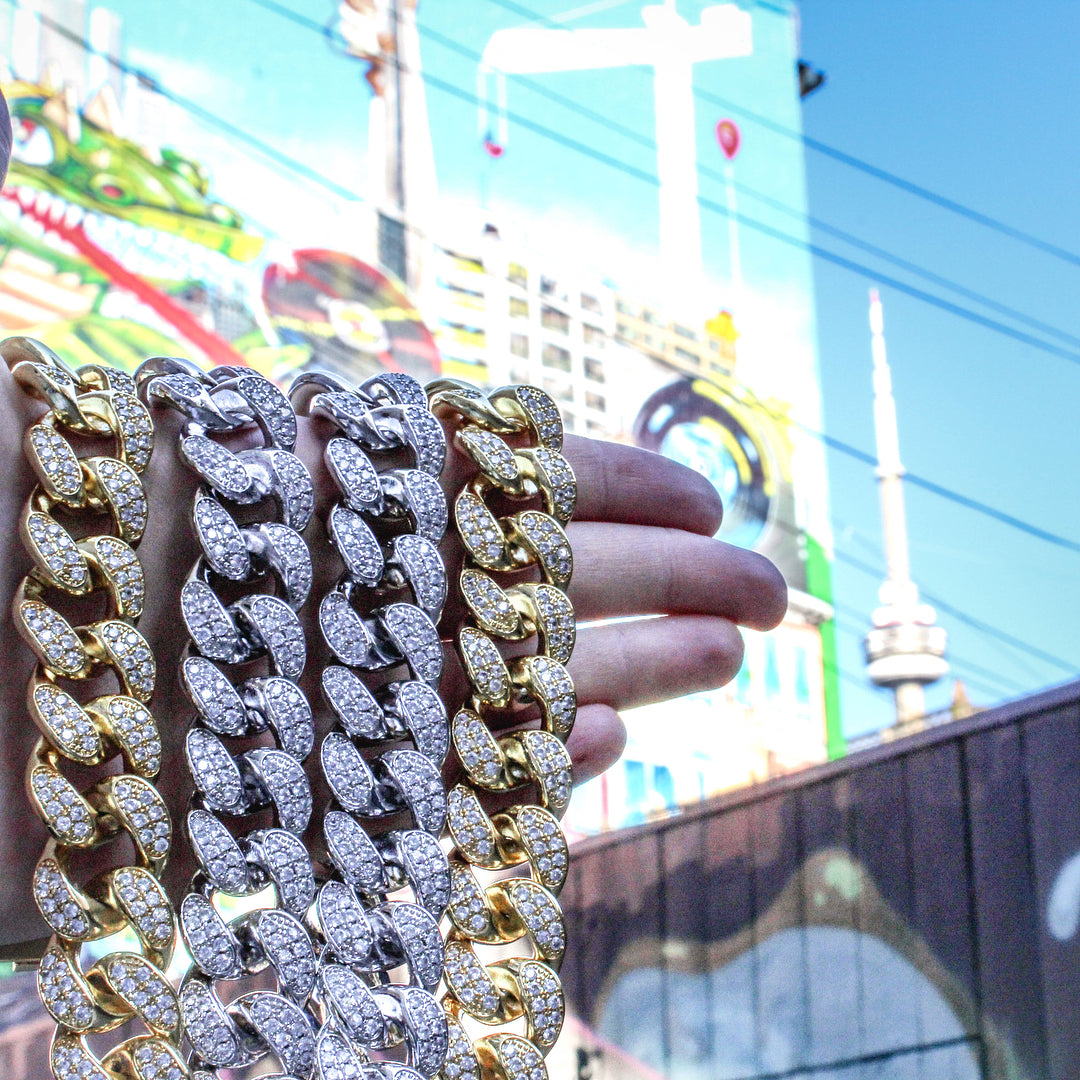 20インチ限定高品質 グリッターチェーン マイアミキューバン Iced Out iced outキューバンチェーンを選択する4つのコツ