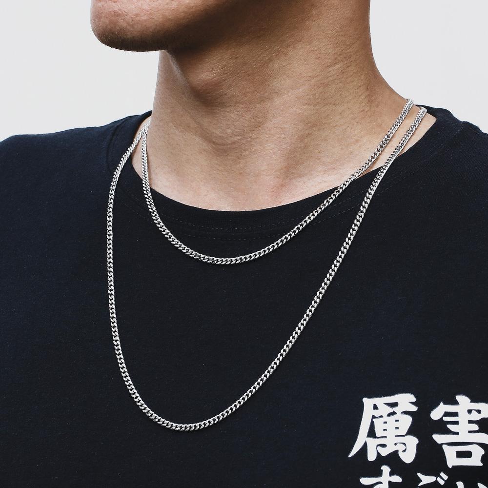 喜平 ネックレス メンズ 3mm 45cm-65cm （2色選択可）KRKC