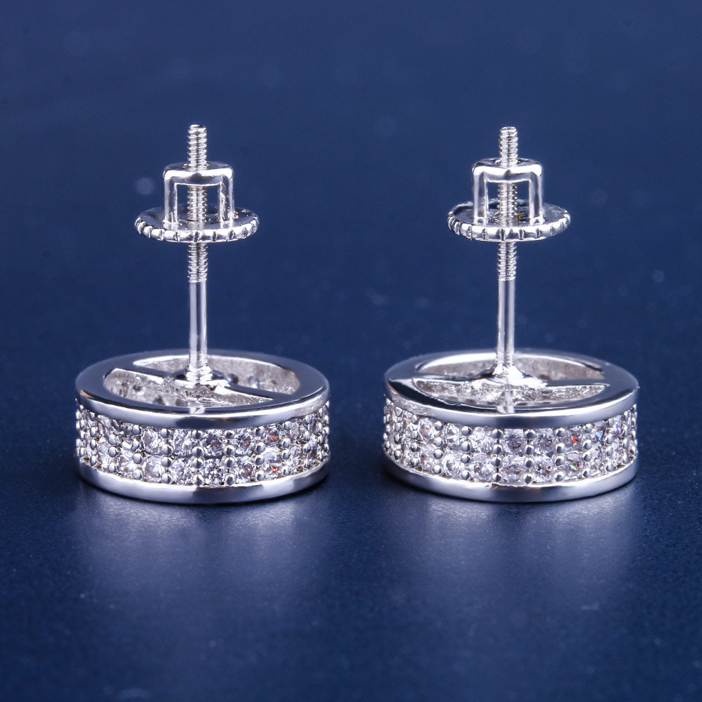 ホワイトゴールドスタッドピアス - jpkrkc&co