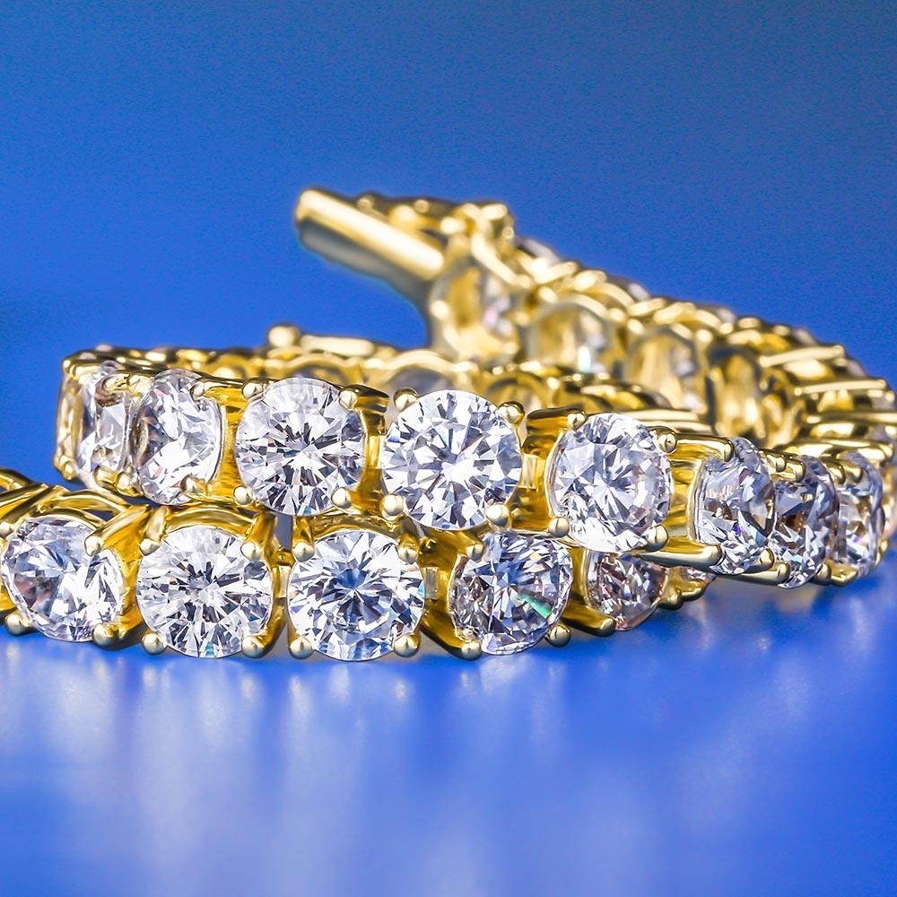 12mm喜平キューバン&5mmテニスブレスレットセット - jpkrkc&co