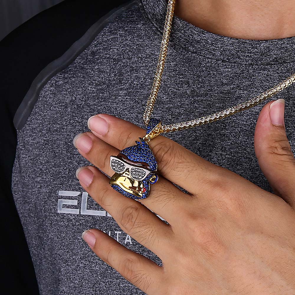 14kゴールド多色個性溢れるゴリラペンダント - jpkrkc&co