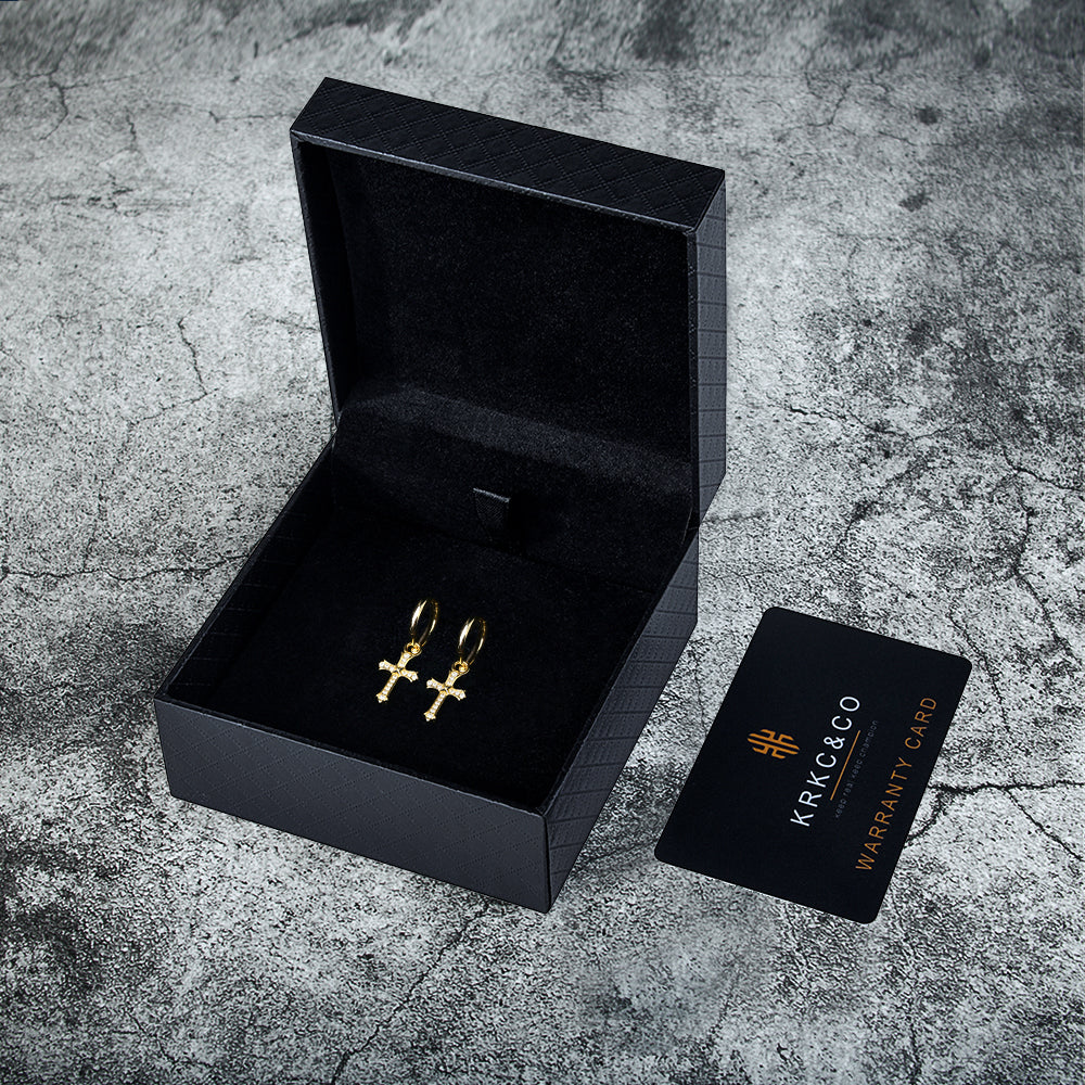 14k 15mm ゴールドクロームハーツピアスシルバー925 - jpkrkc&co