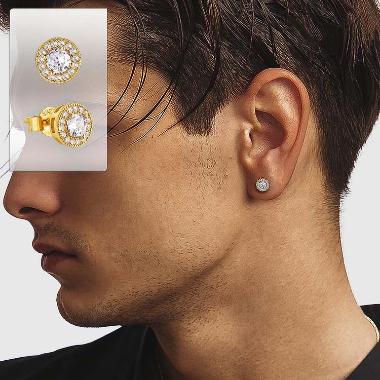 14k ゴールド ダイヤモンド ピアス シルバー925-krkc&co