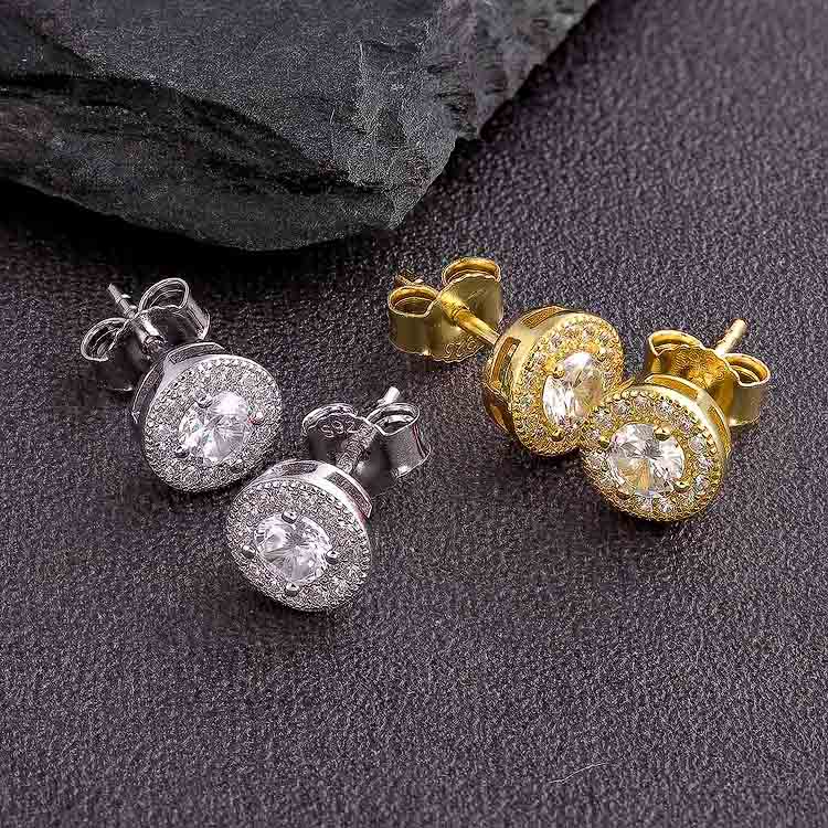 KRKC 14k ゴールド ダイヤモンド ピアス 人気 シルバー925｜KRKC