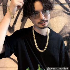 12mm CZダイヤ 喜平キューバン ネックレス