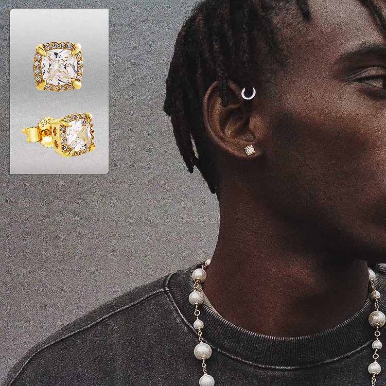 14kゴールド スタッド ピアス シルバー925-krkc&co