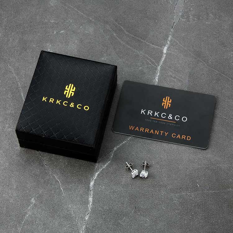 ホワイトゴールド スタッド ピアス シルバー925-krkc&co