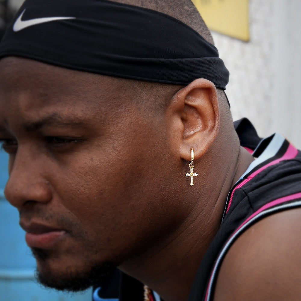 14k 15mm ゴールドクロームハーツピアスシルバー925 - jpkrkc&co