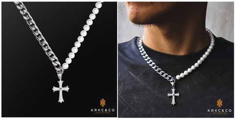 KRKC パール クロス ペンダント