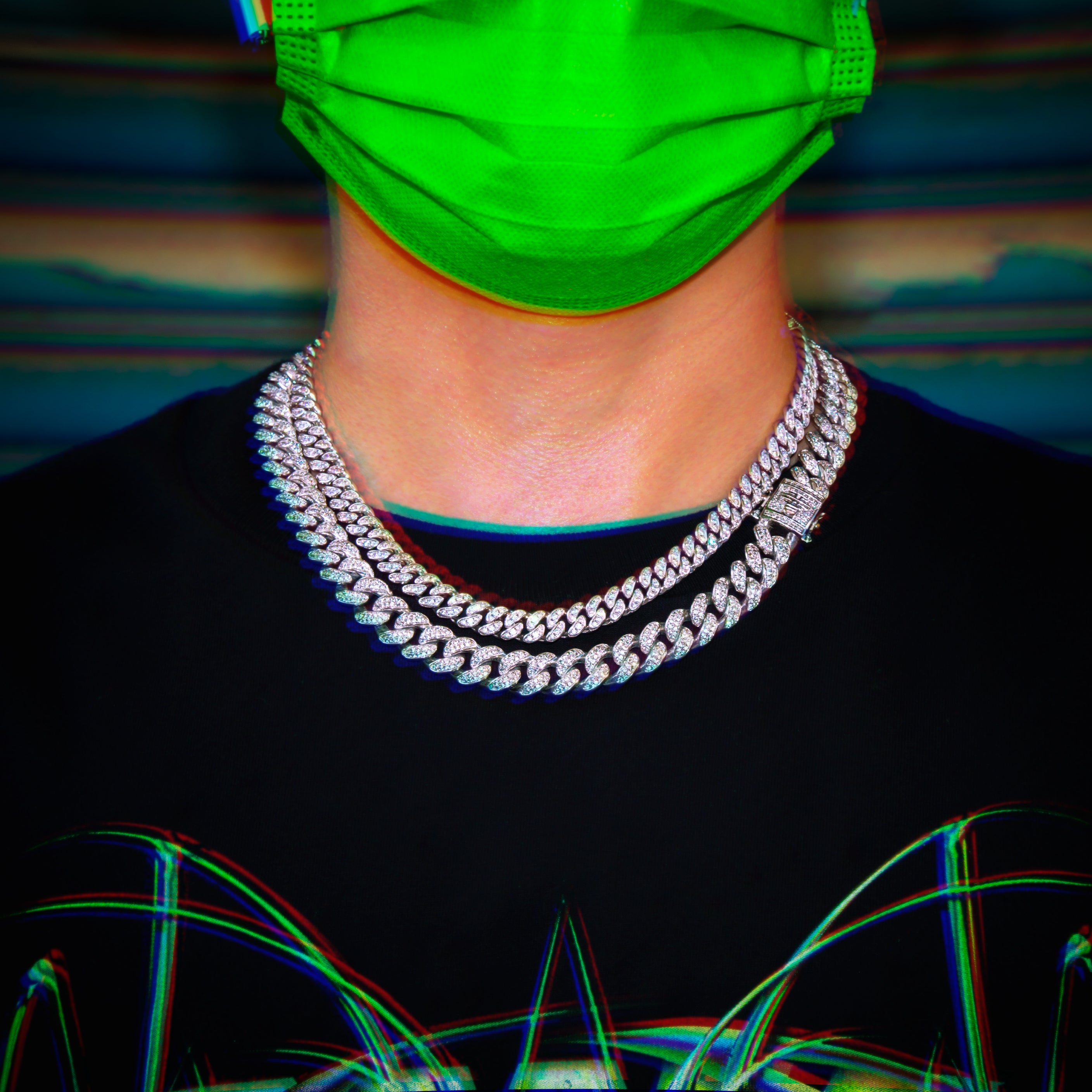 12mm CZダイヤ 喜平 ネックレス 純銀 KRKC