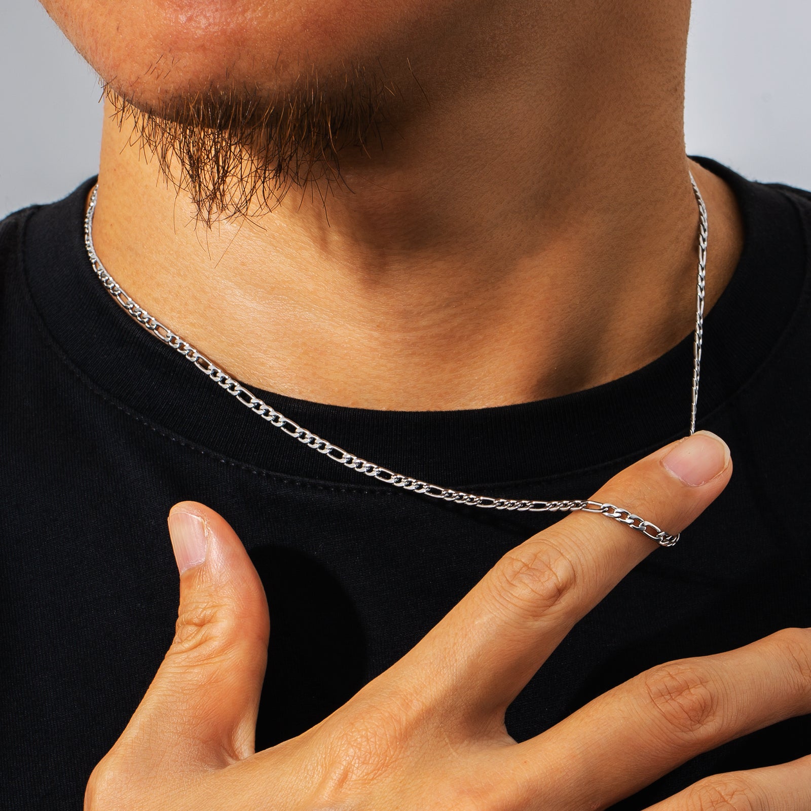 3mm フィガロ チェーン ネックレス 18kゴールド figaro KRKC