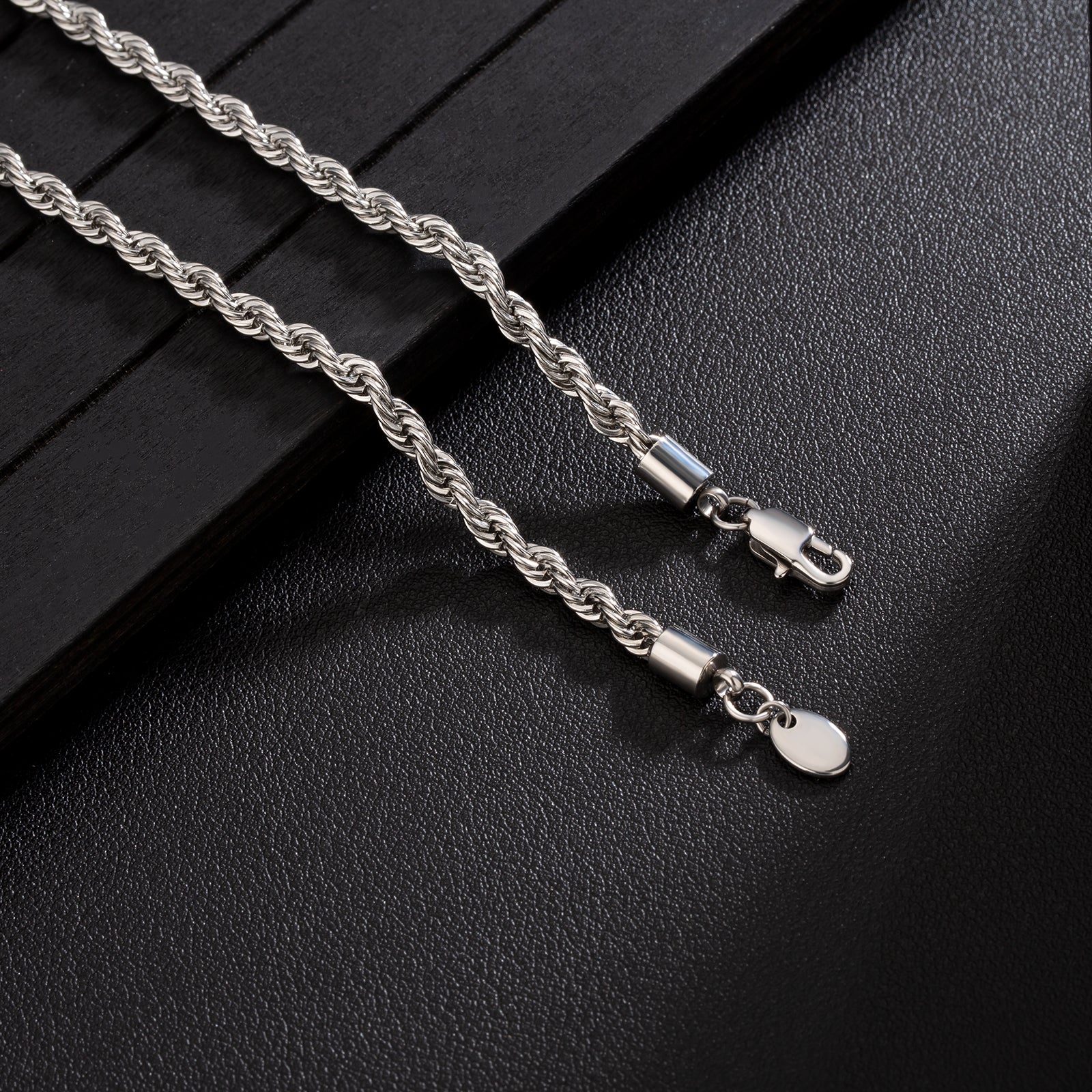 4mm ロープチェーン ネックレス メンズ KRKC
