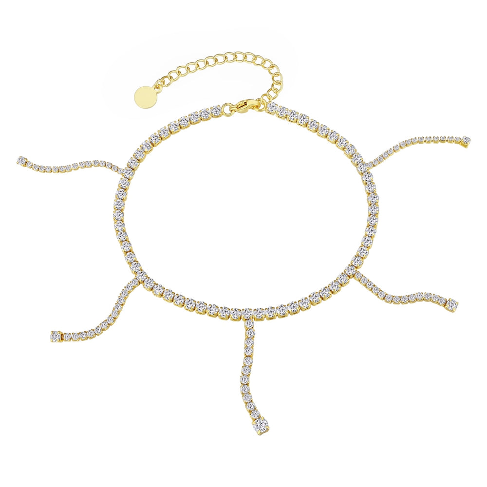 幅3mm テニス レディース アンクレット（3色選択可） KRKC