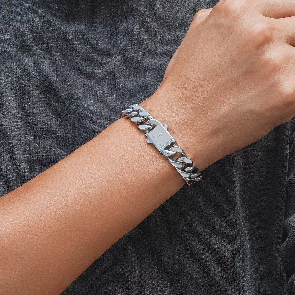 12mm 4面 喜平 ブレスレット メンズ お洒落留め具 KRKC