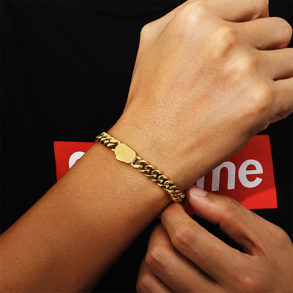 8mm 喜平 ブレスレット おしゃれ留め具 KRKC