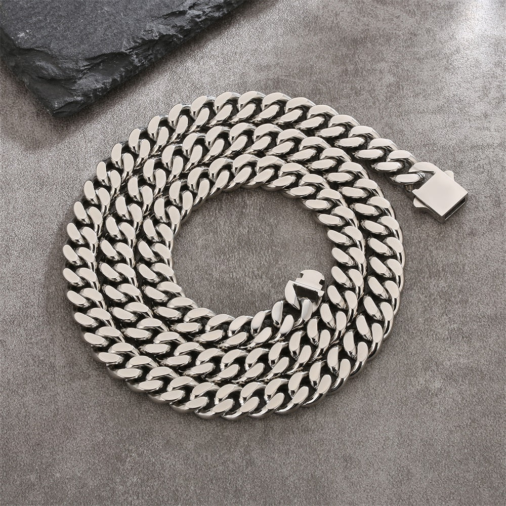 8mm マイアミ 4面 喜平 ネックレス メンズ お洒落留め具 KRKC