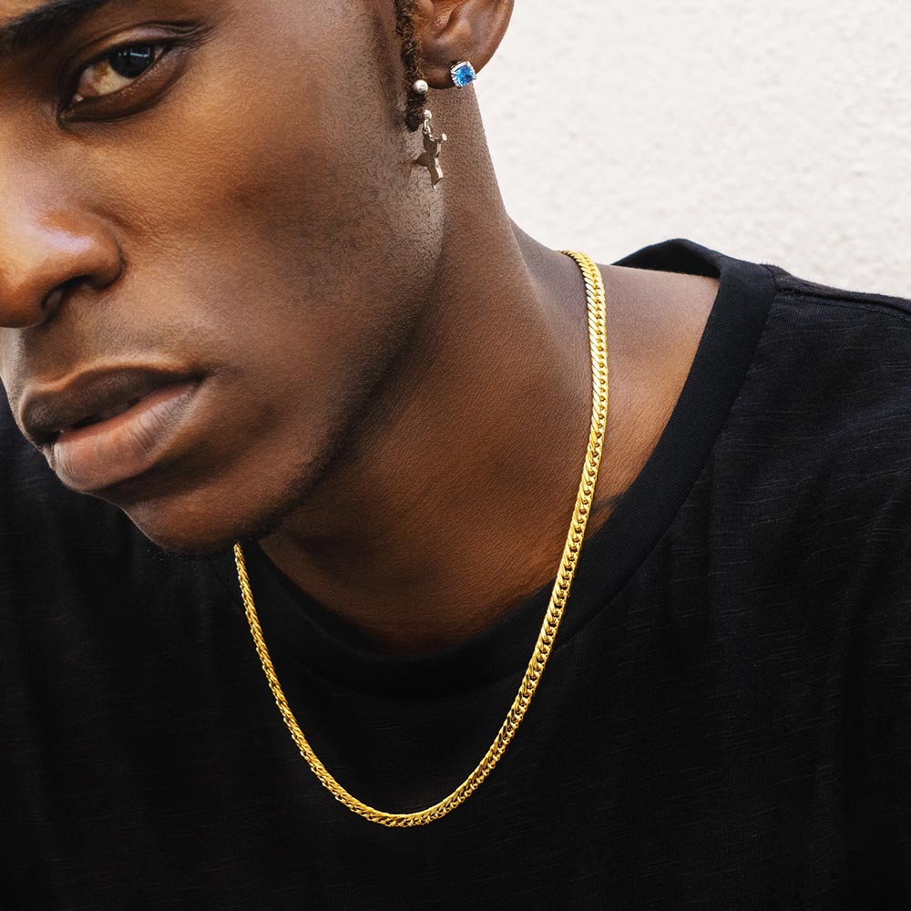 6面 ダブル 喜平 ネックレス 6mm 45cm-65cm 18金 KRKC